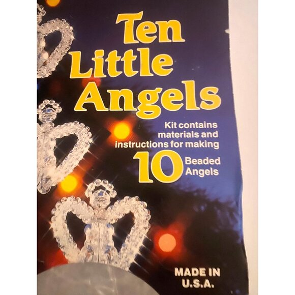 NOS The Beadery Christmas DIY Ornaments 3 Kit Bundle 18 pc Angels Horns Ladies - Picture 7 of 10